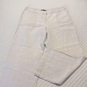 100%Linen full length wide leg pants.